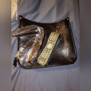 Leather Crossbody Bags Trendy Shoulder Bag with 2 Adjustable Strap